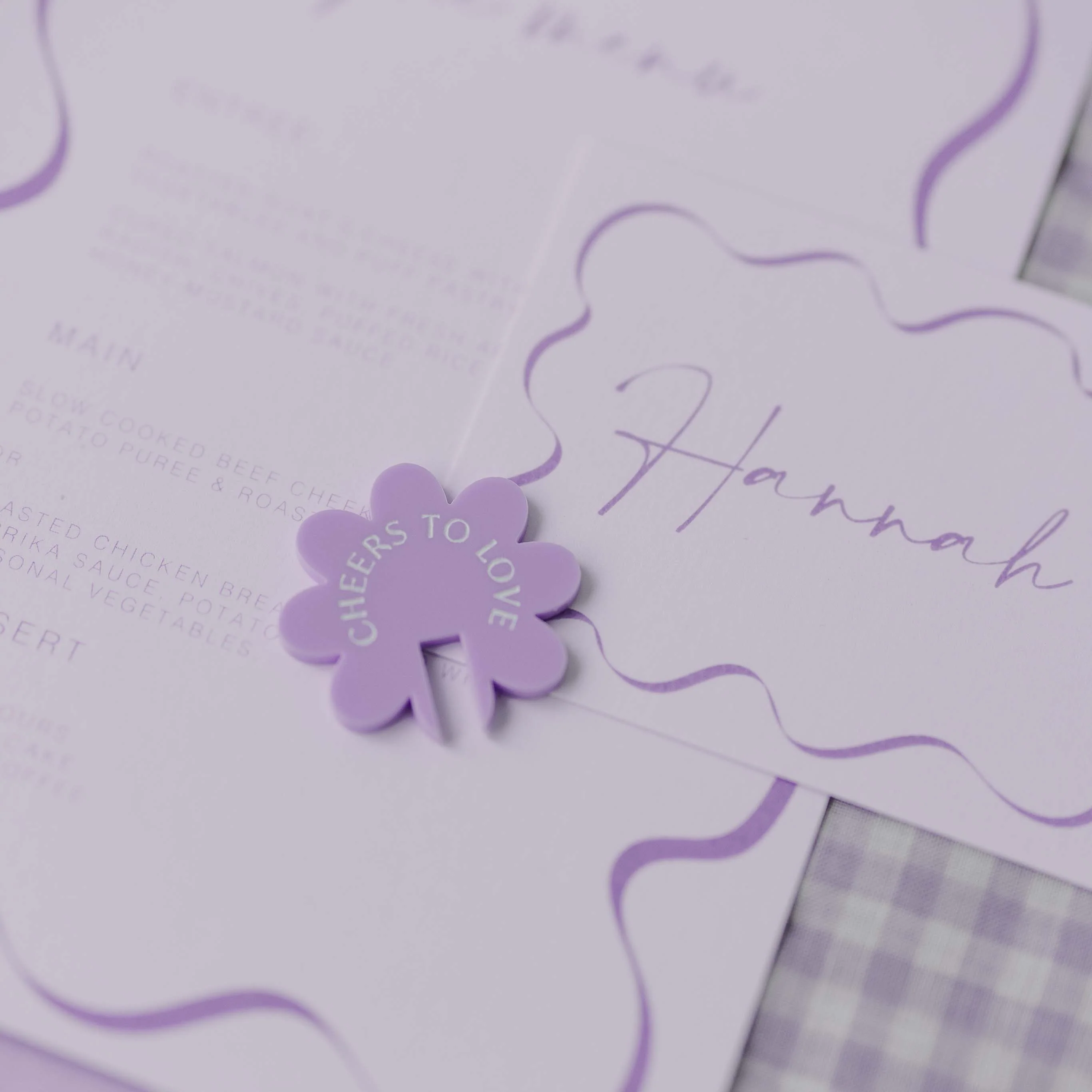 'LOVE STRUCK' DRINK CHARMS PURPLE - Image 3
