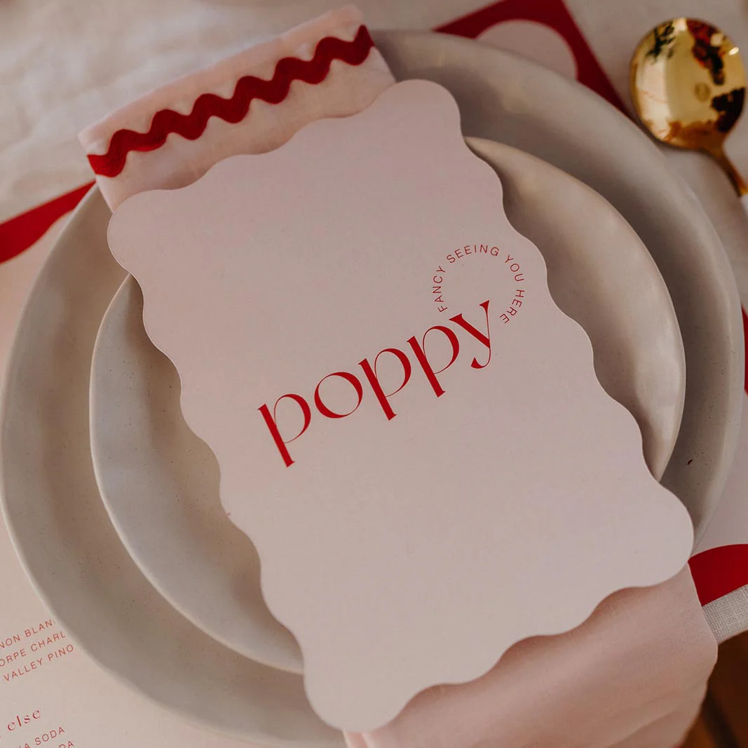 'LOVE STRUCK' MENU & PLACE NAME SET - Image 3