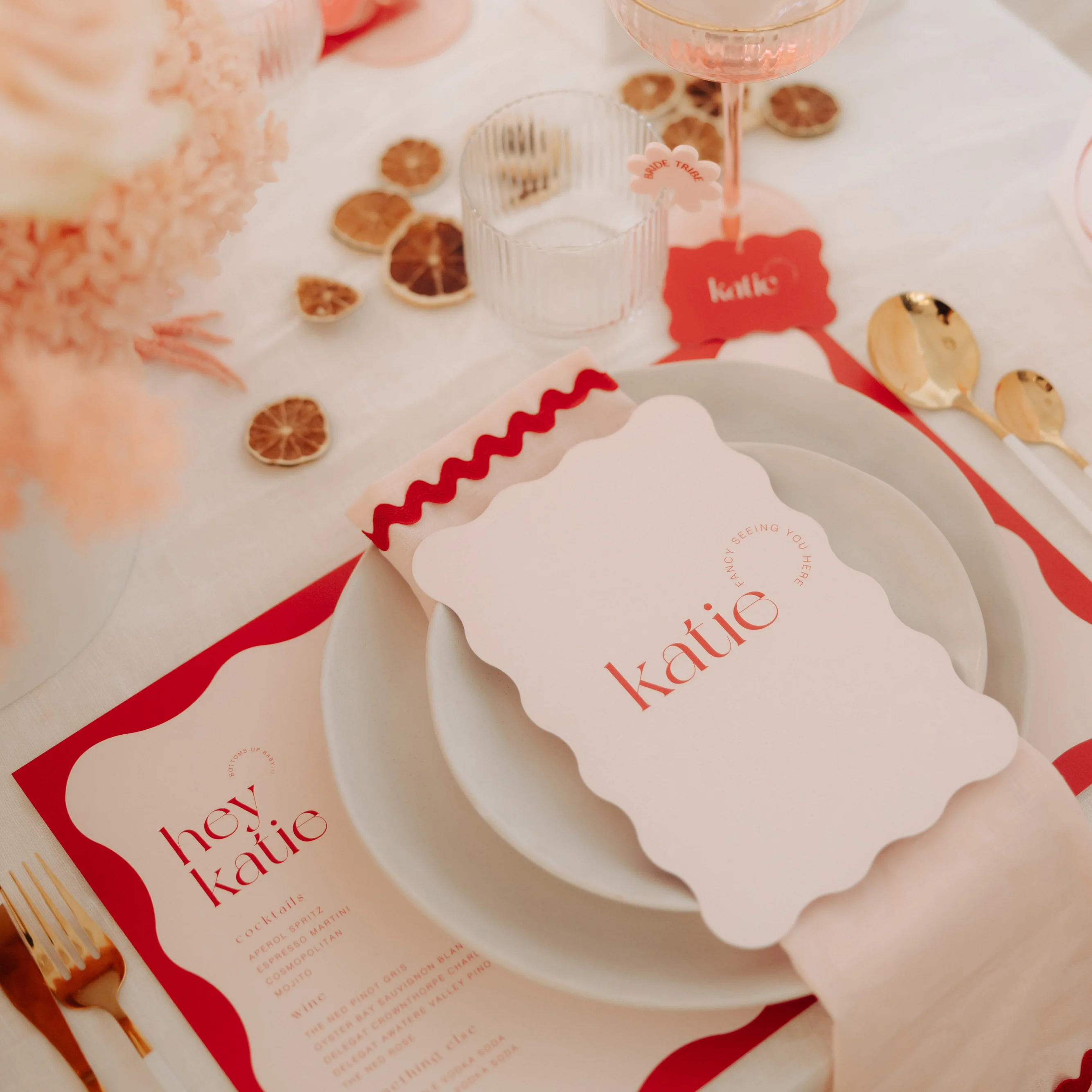 'LOVE STRUCK' MENU & PLACE NAME SET - Image 7