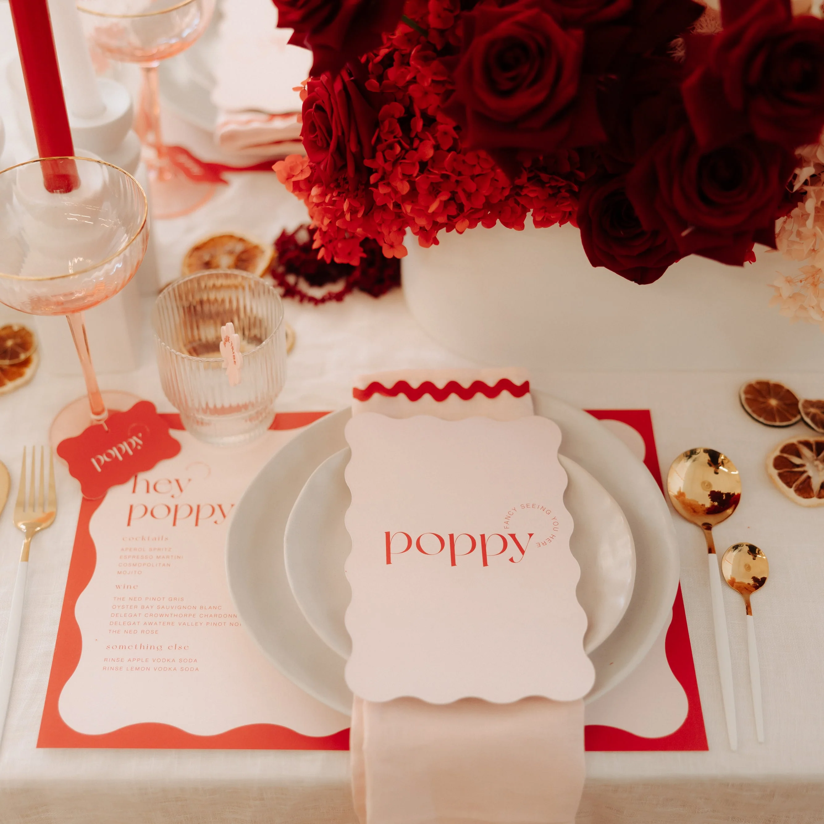 'LOVE STRUCK' PLACE MAT PINK - Image 3