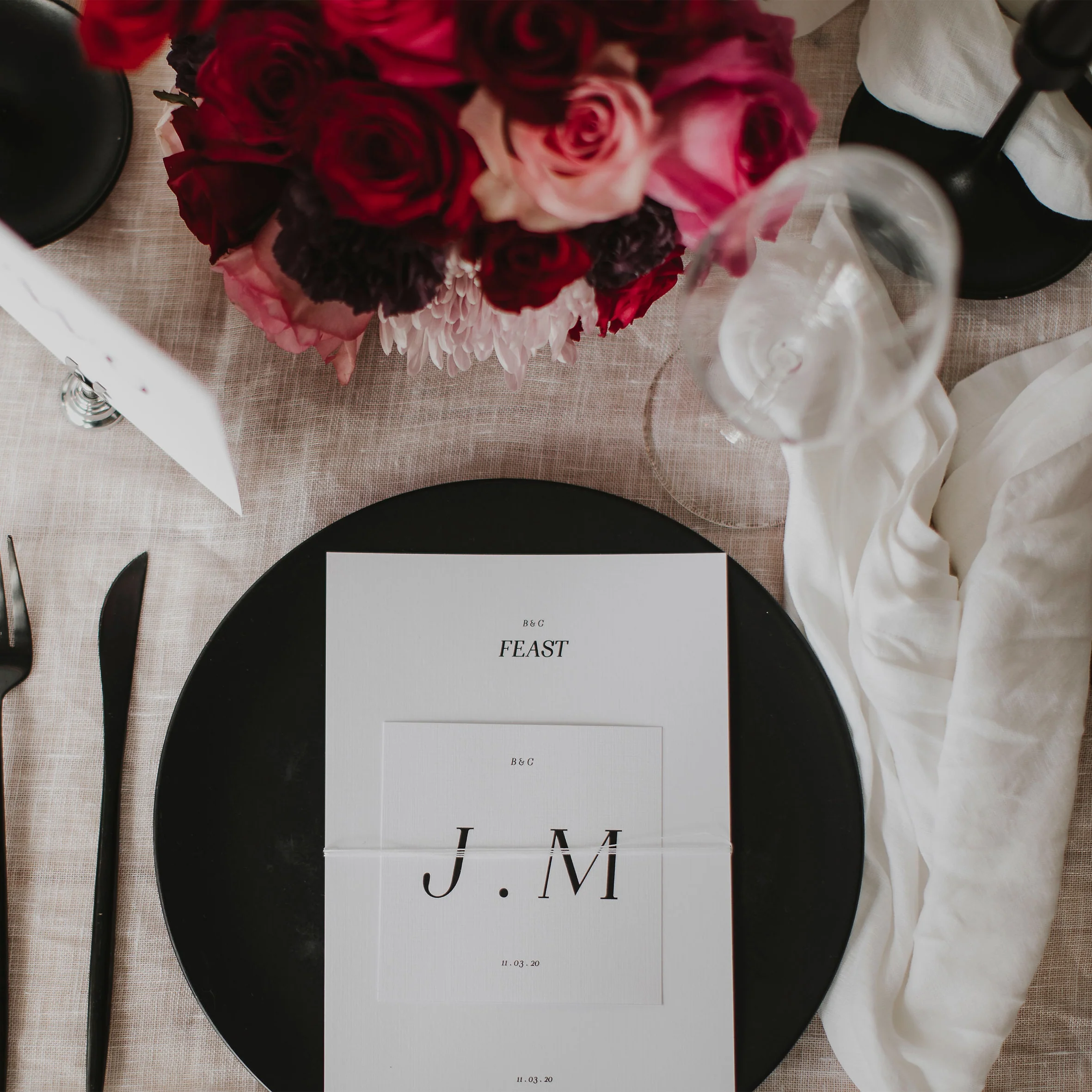 MAGGIE WEDDING MENU & PLACE NAME SET