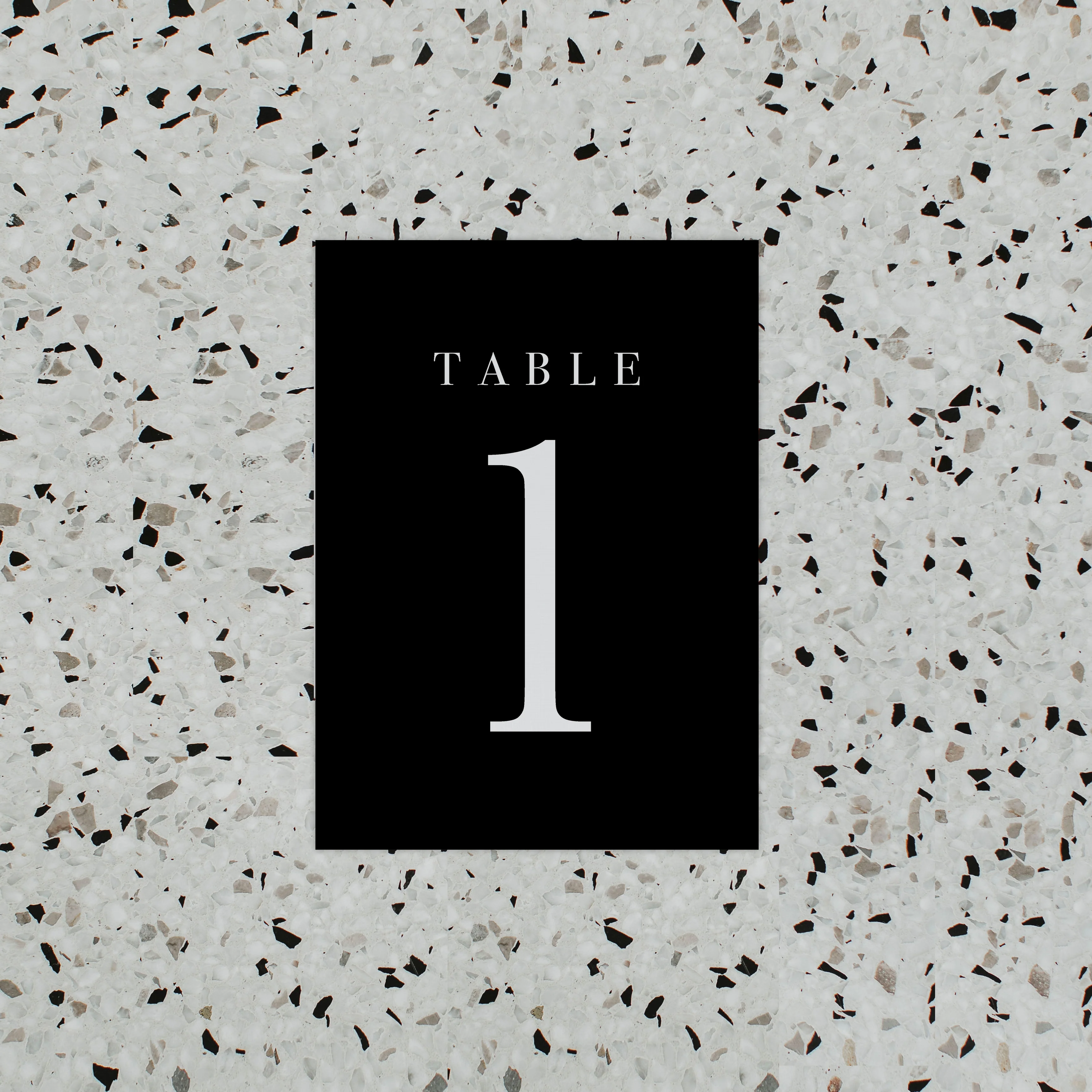 MINIMALIST TABLE NUMBER BLACK - Image 2