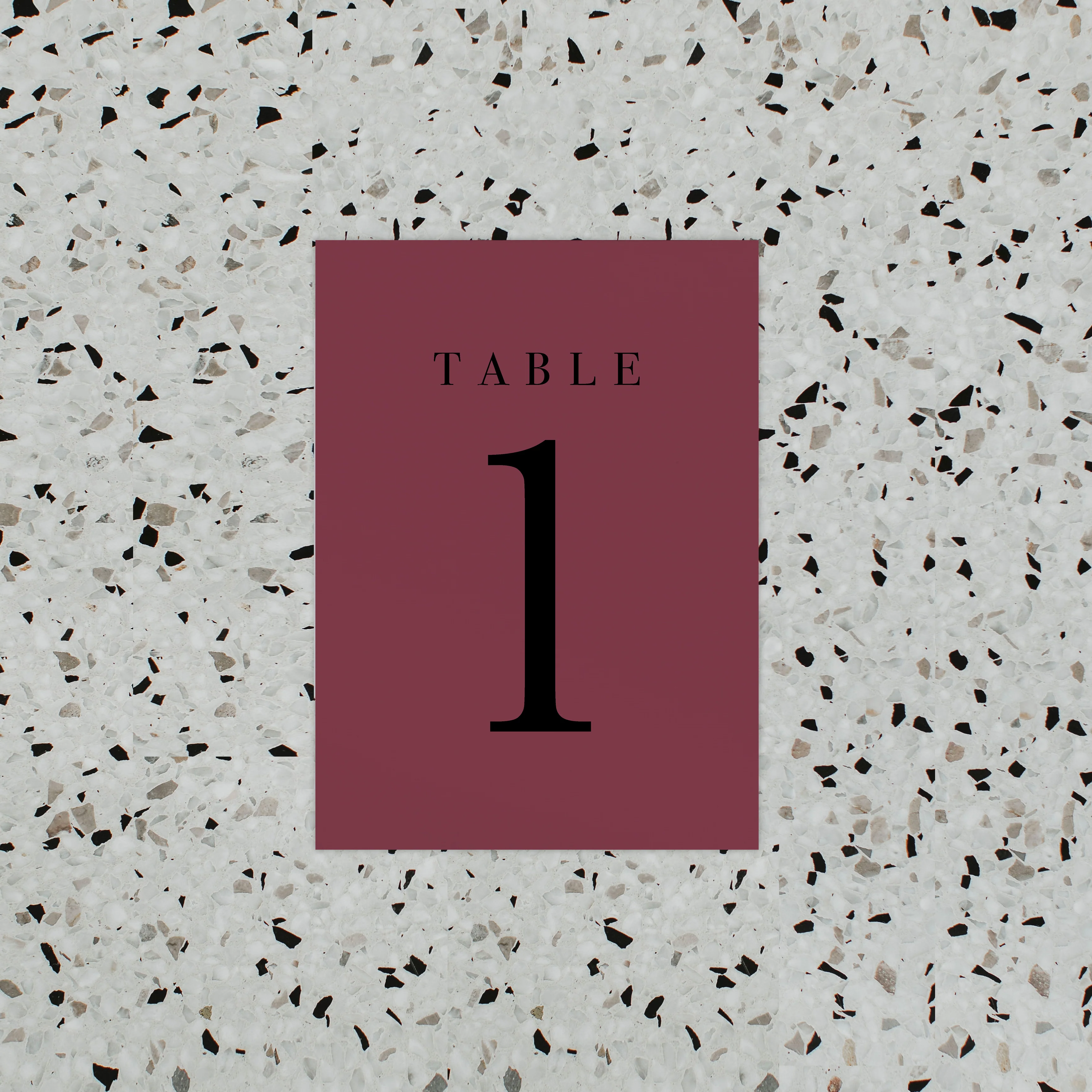 MINIMALIST TABLE NUMBER BURGUNDY - Image 2