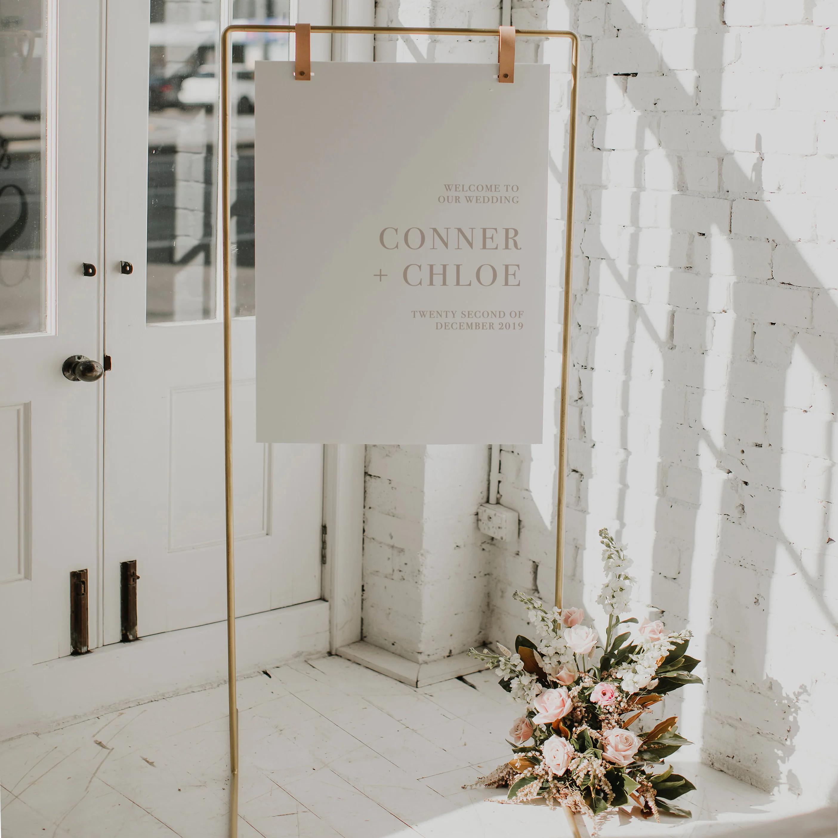 MINIMALIST WELCOME SIGN NATURAL