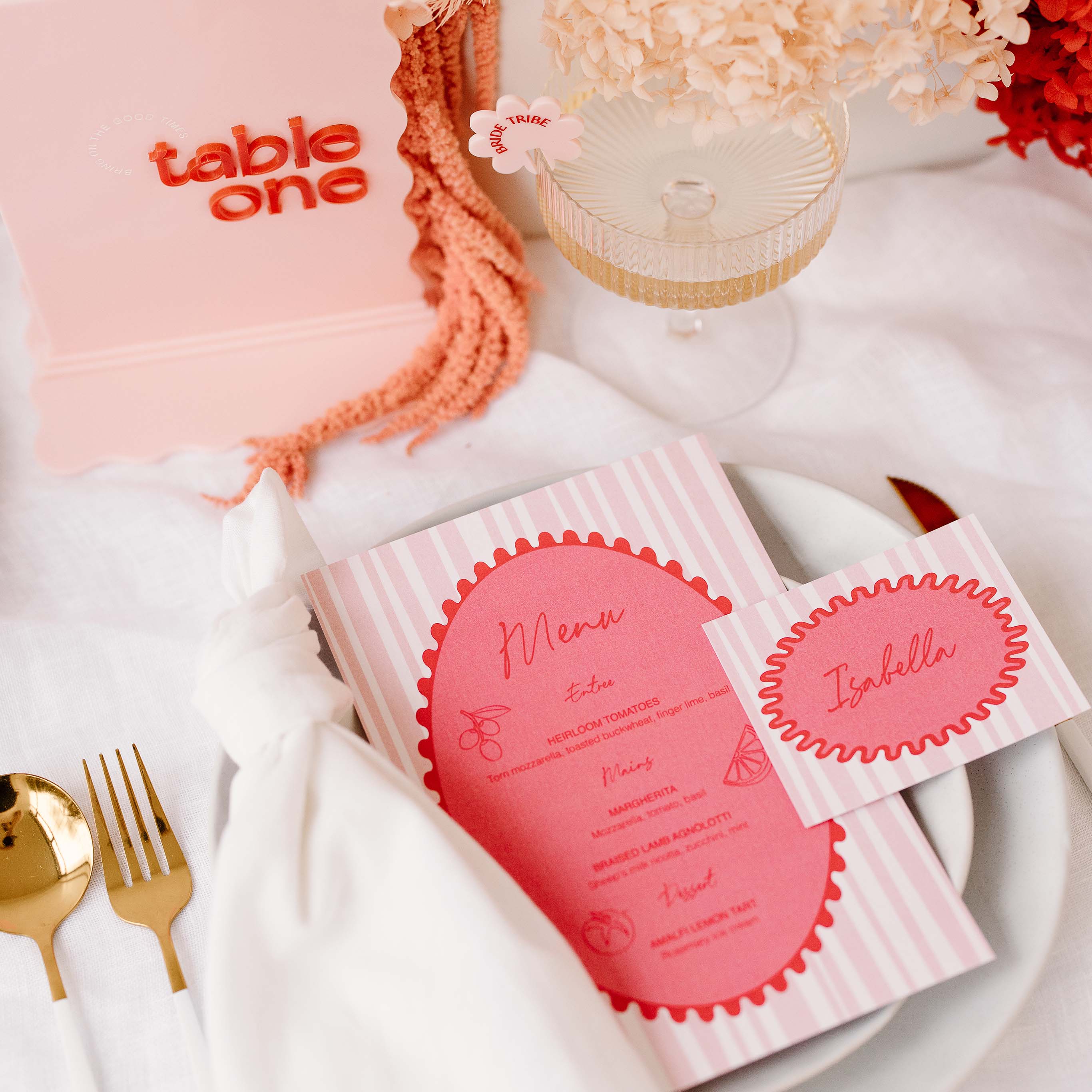 'MON AMOUR' MENU & PLACE NAME SET - Image 2