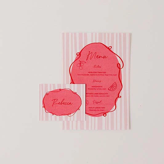 'MON AMOUR' MENU & PLACE NAME SET - Image 5