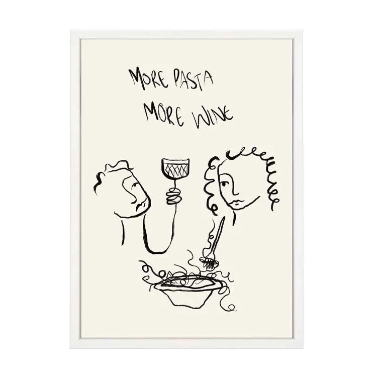 MORE PASTA MORE WINE PRINT - Image 14