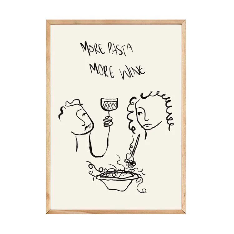 MORE PASTA MORE WINE PRINT - Image 15