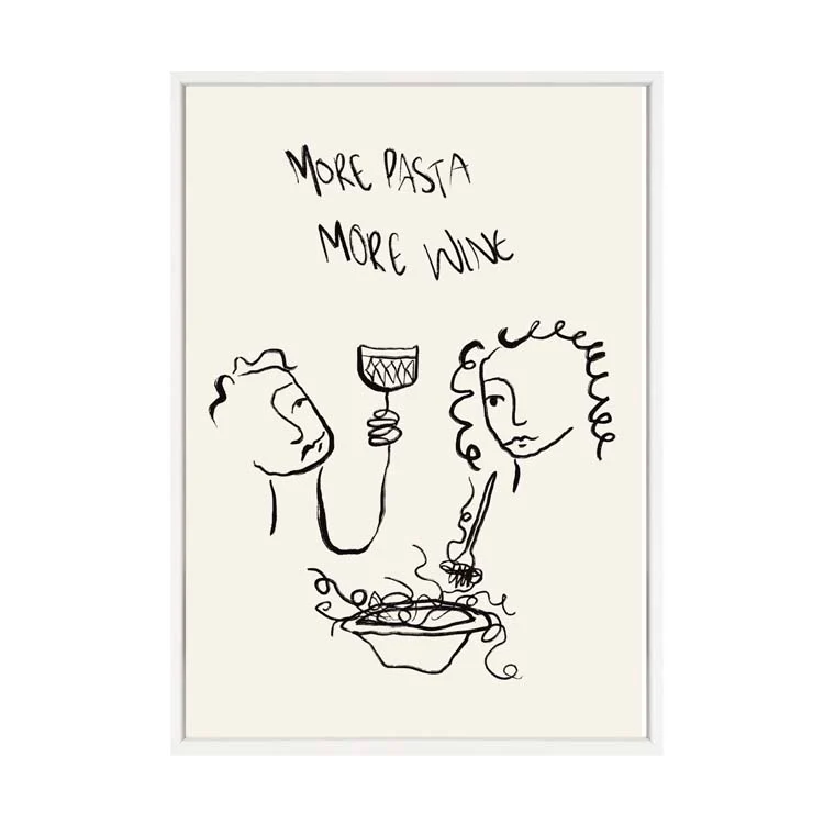 MORE PASTA MORE WINE PRINT - Image 17