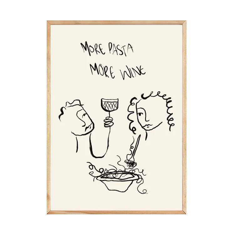 MORE PASTA MORE WINE PRINT - Image 18