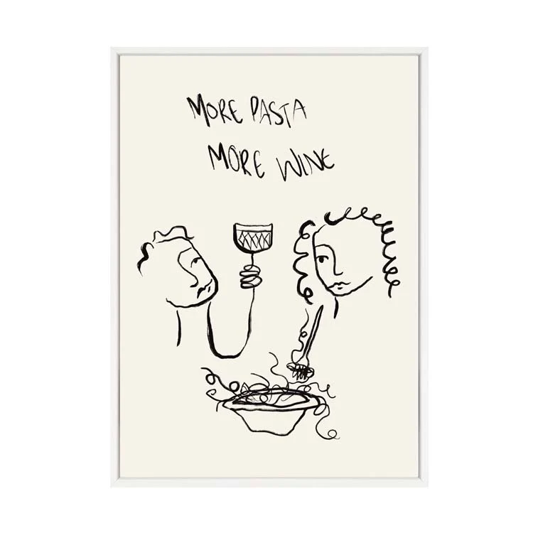 MORE PASTA MORE WINE PRINT - Image 20