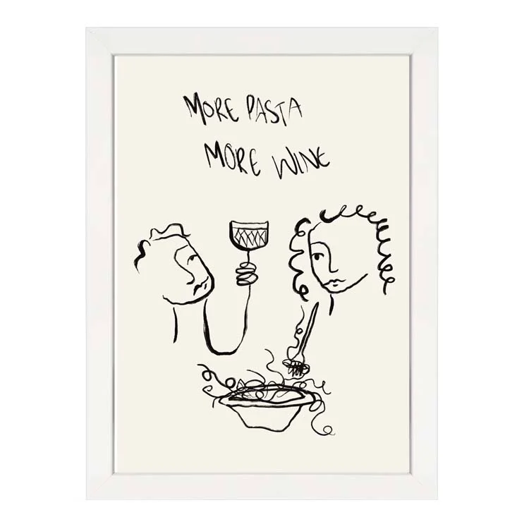 MORE PASTA MORE WINE PRINT - Image 9