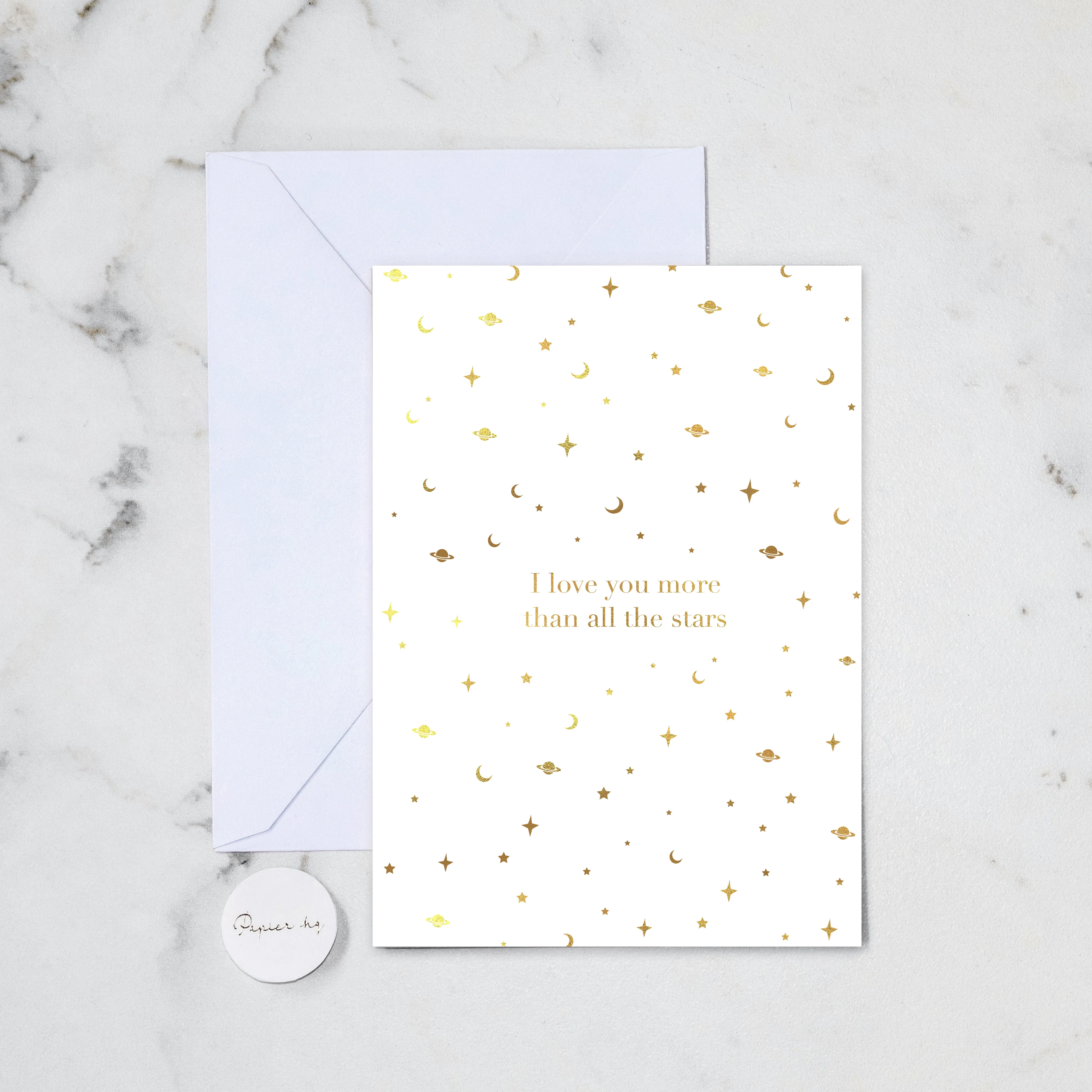 MORE THAN ALL THE STARS GREETING CARD