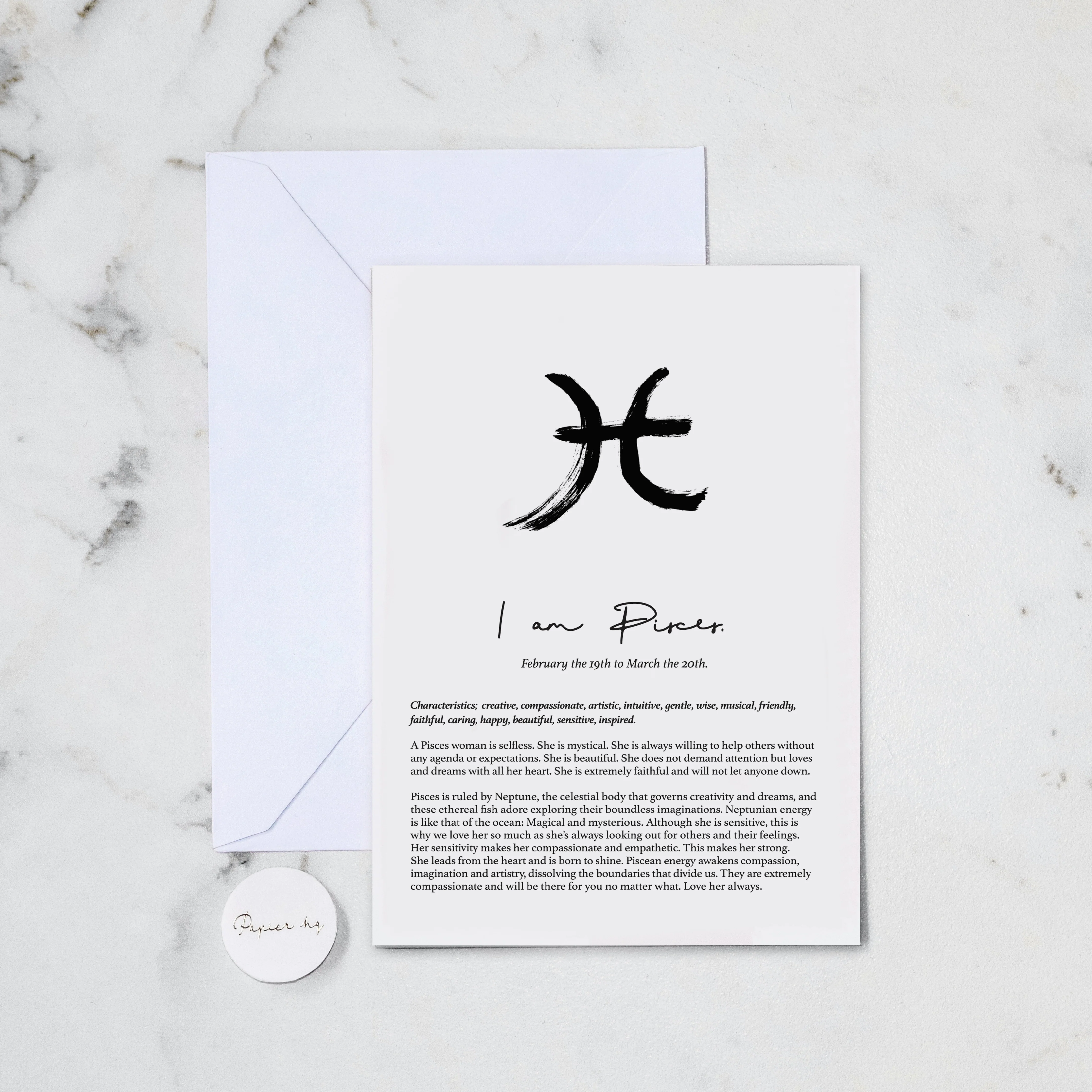 PISCES GREETING CARD