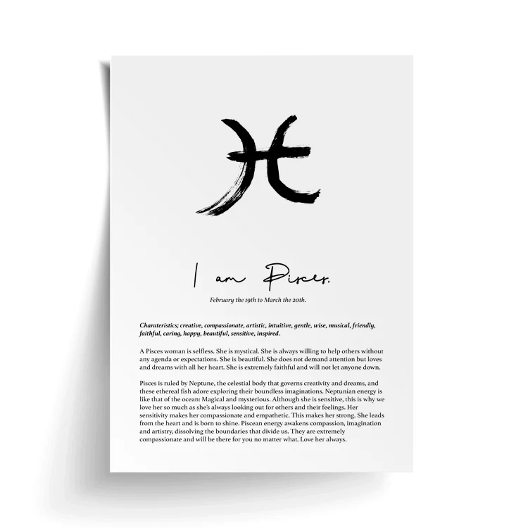 PISCES STAR SIGN PRINT - Image 16