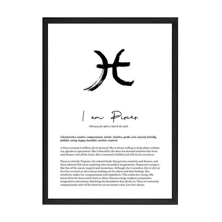 PISCES STAR SIGN PRINT - Image 7