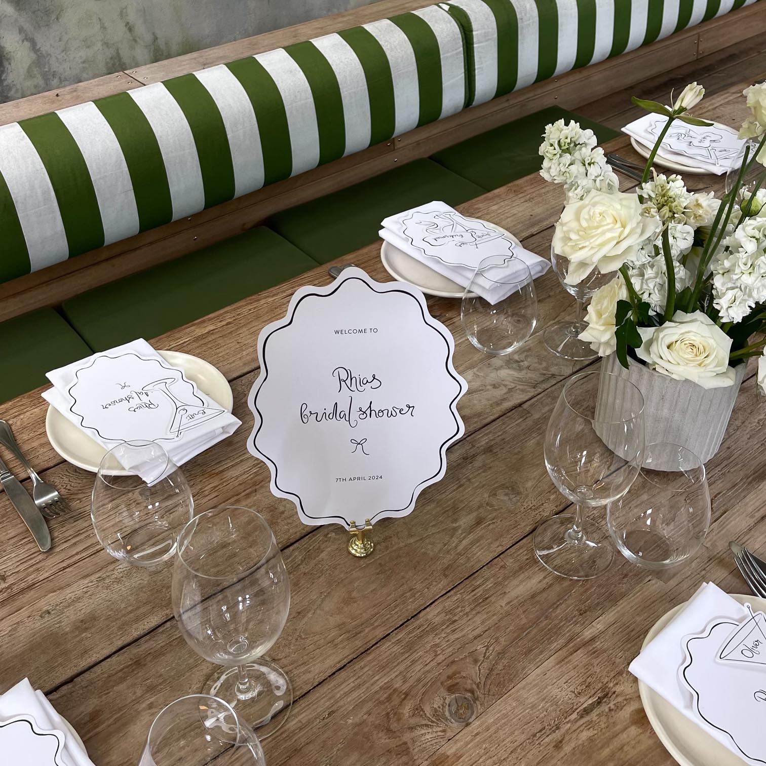 'RHIAS BRIDAL SHOWER' BAR SIGN - Image 2