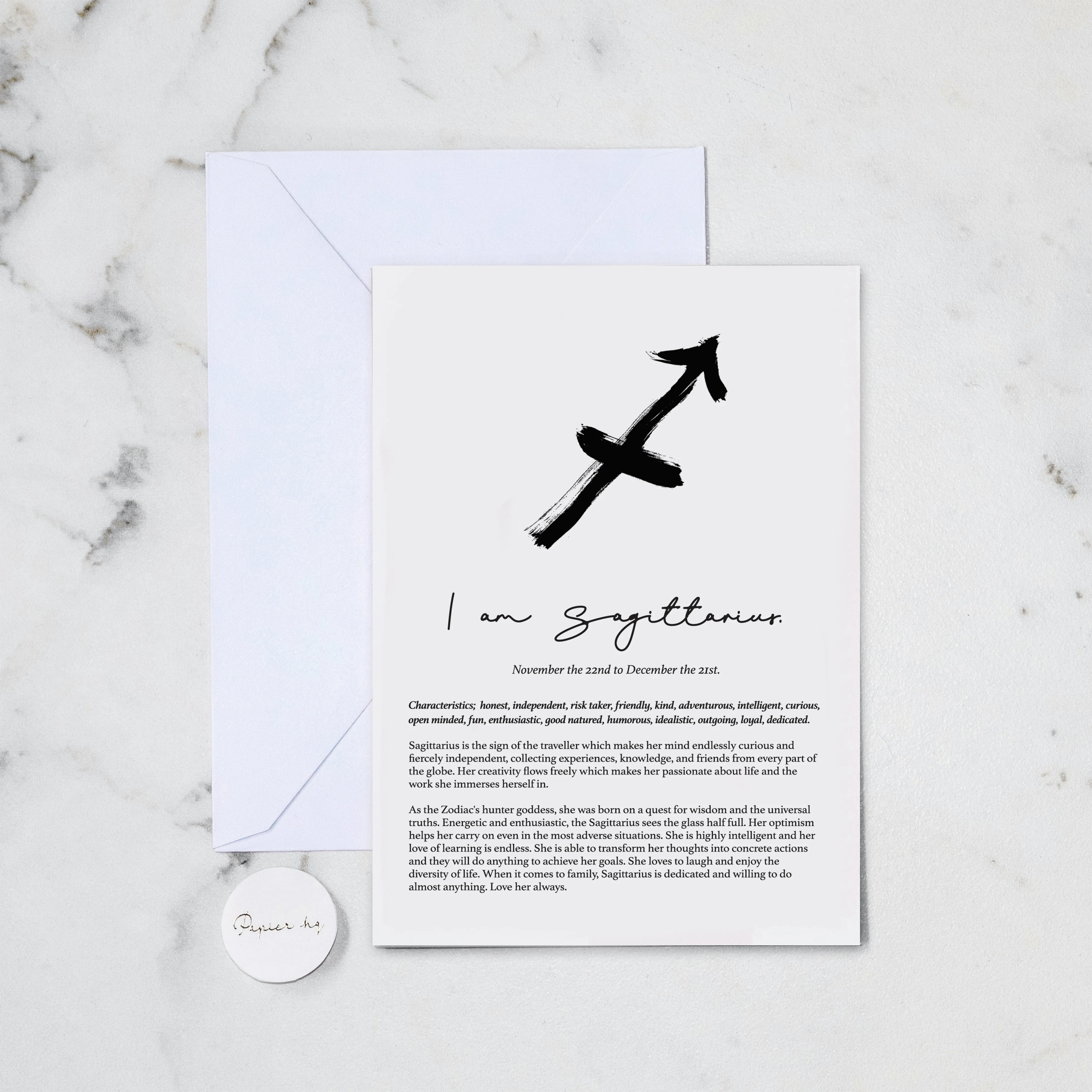 SAGITTARIUS GREETING CARD
