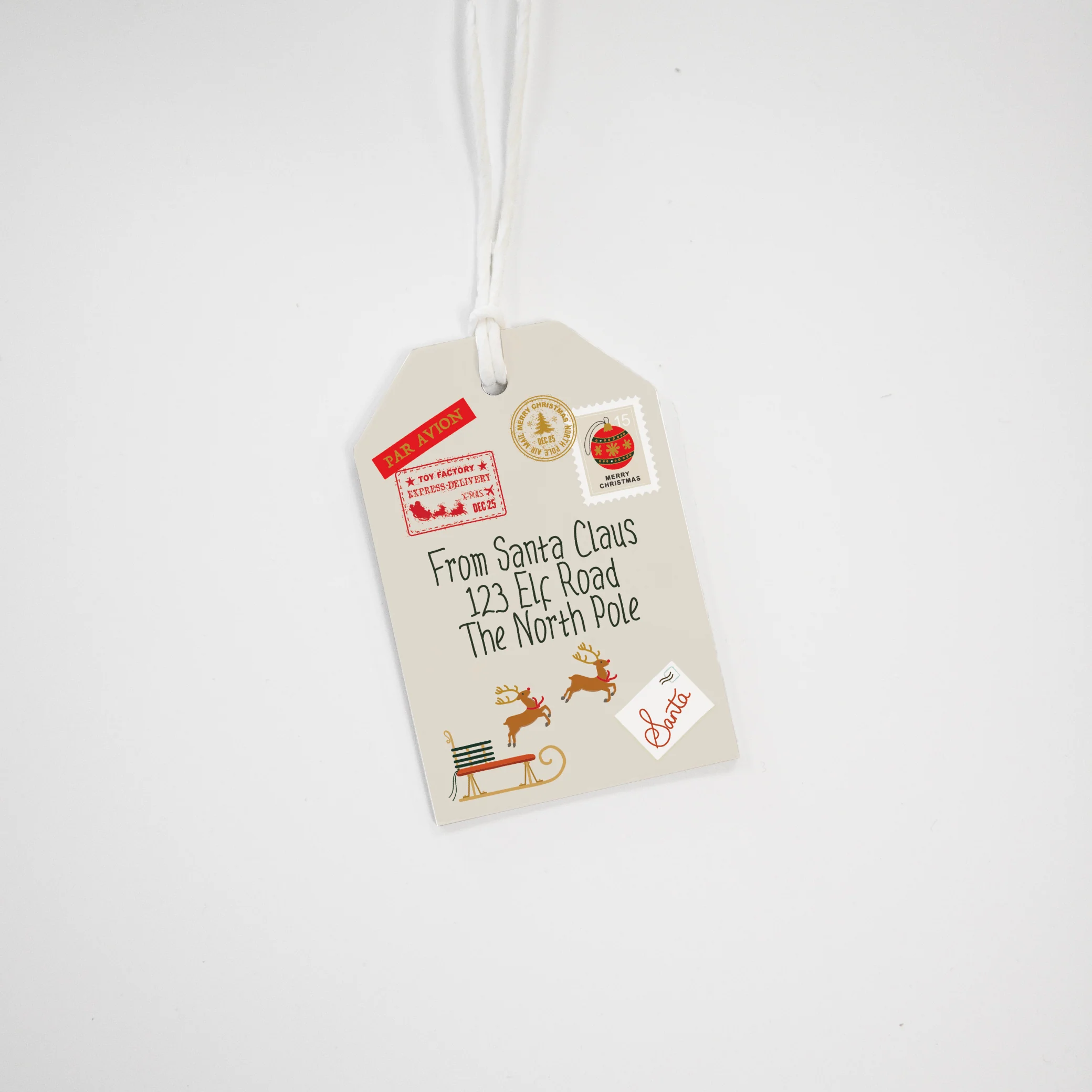 SANTA MAIL GIFT TAG