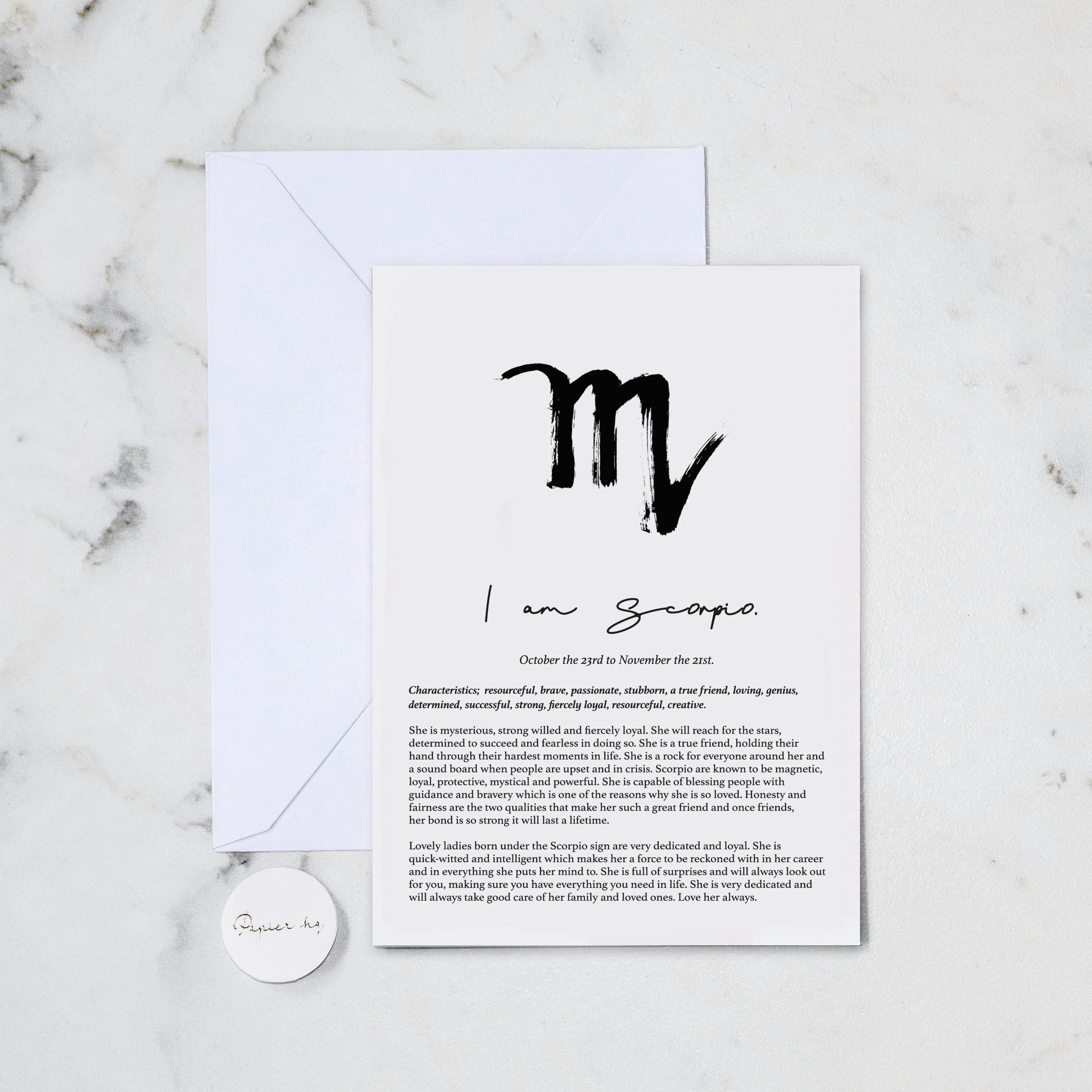 SCORPIO GREETING CARD