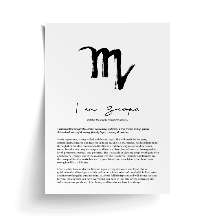 SCORPIO STAR SIGN PRINT - Image 16