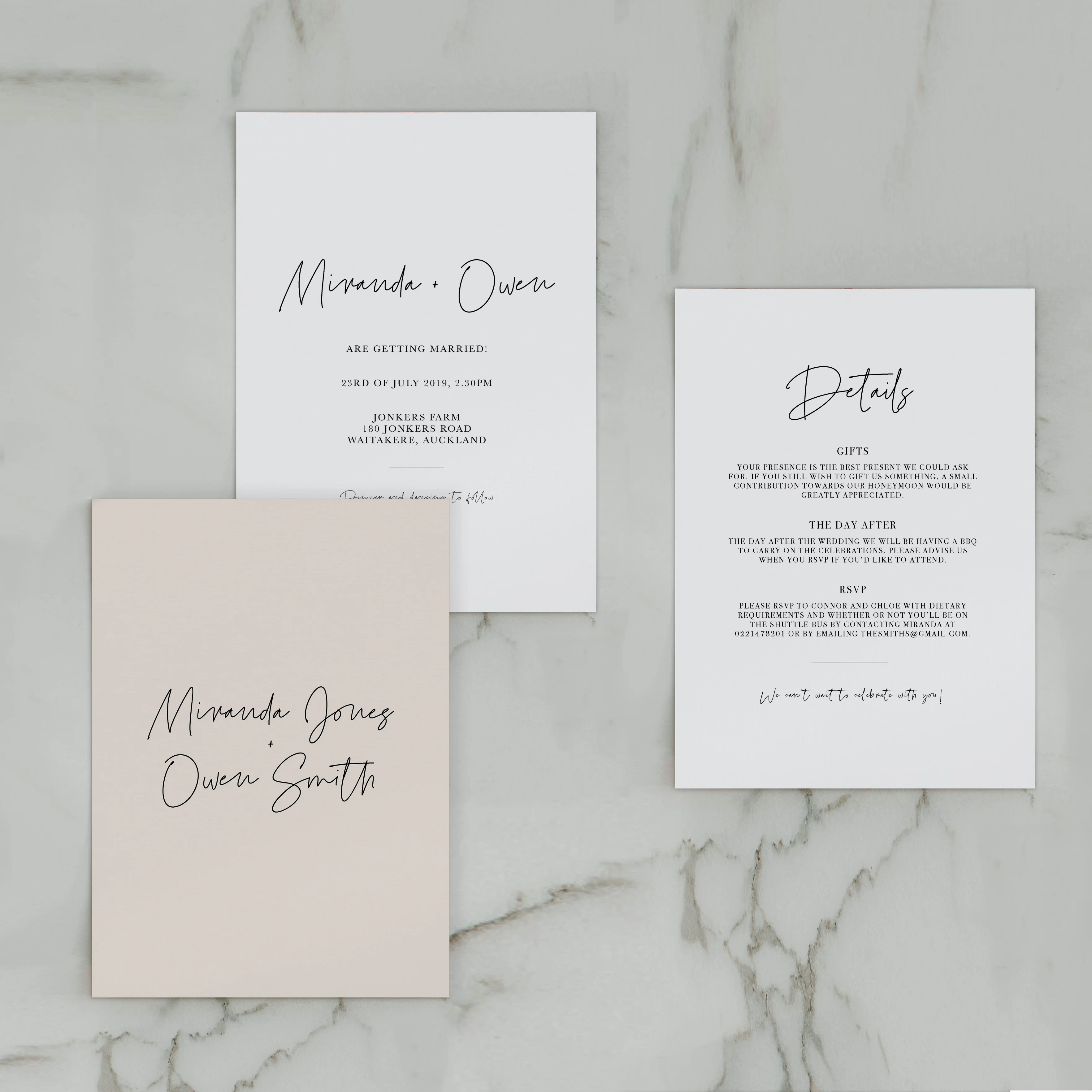 SIMPLICITY WEDDING INVITE SET NATURAL - Image 2