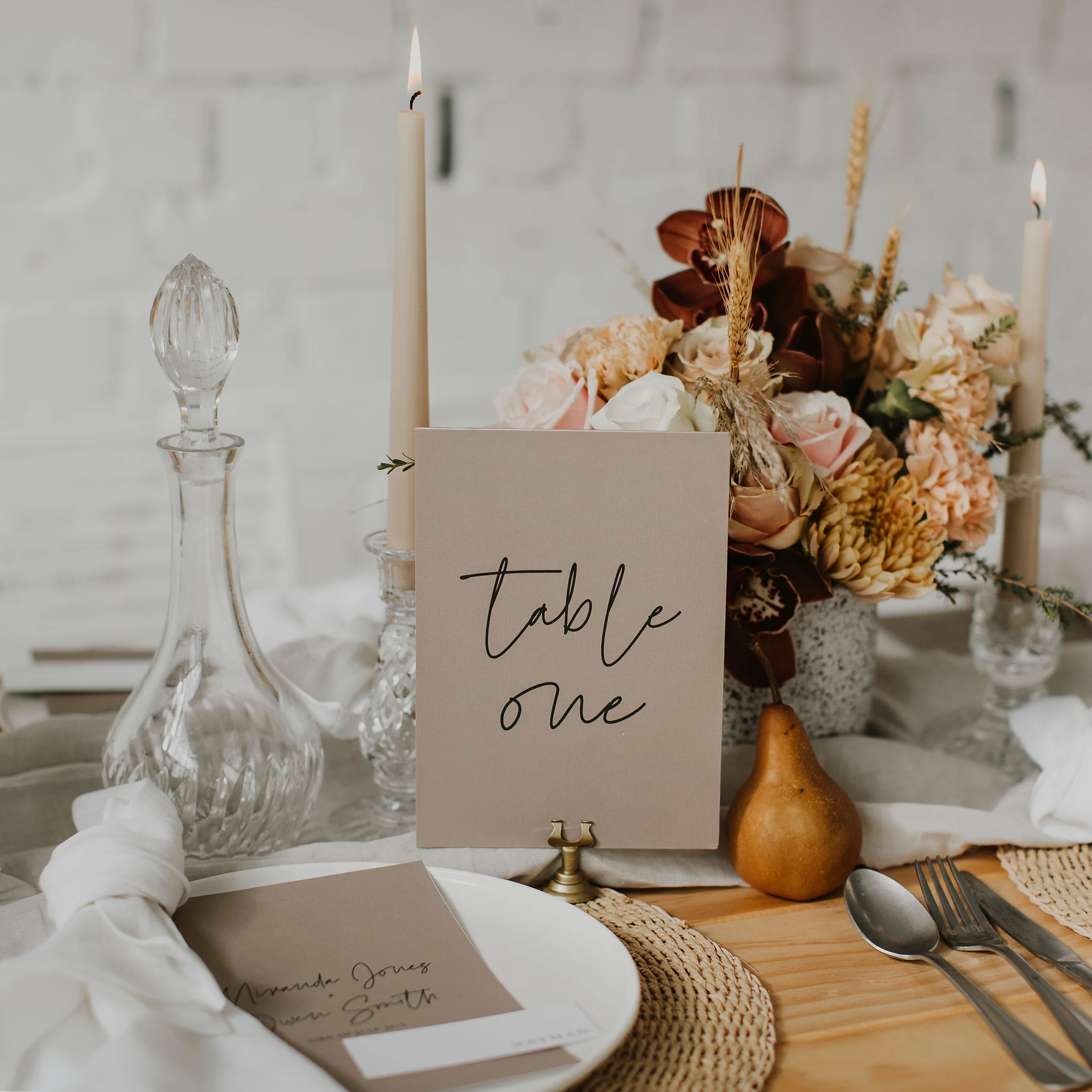 SIMPLICITY WEDDING MENU & PLACE NAME SET - Image 6