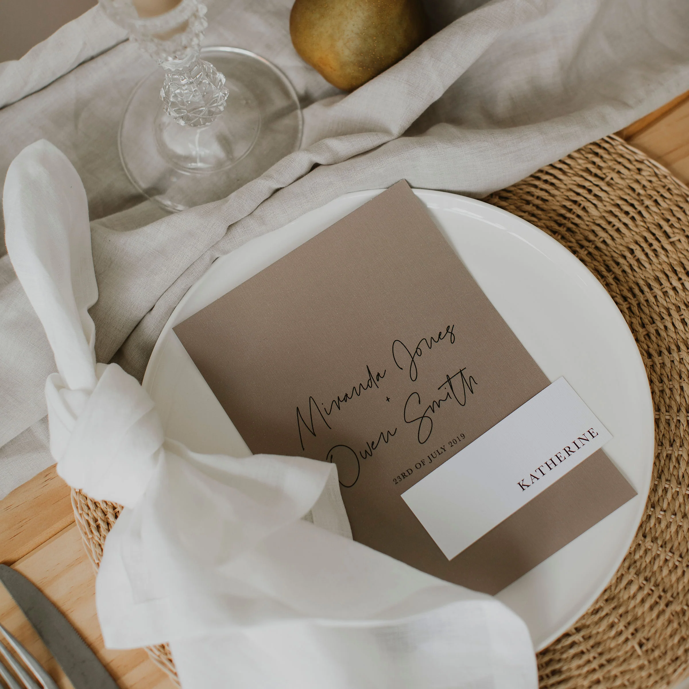 SIMPLICITY WEDDING MENU & PLACE NAME SET - Image 7