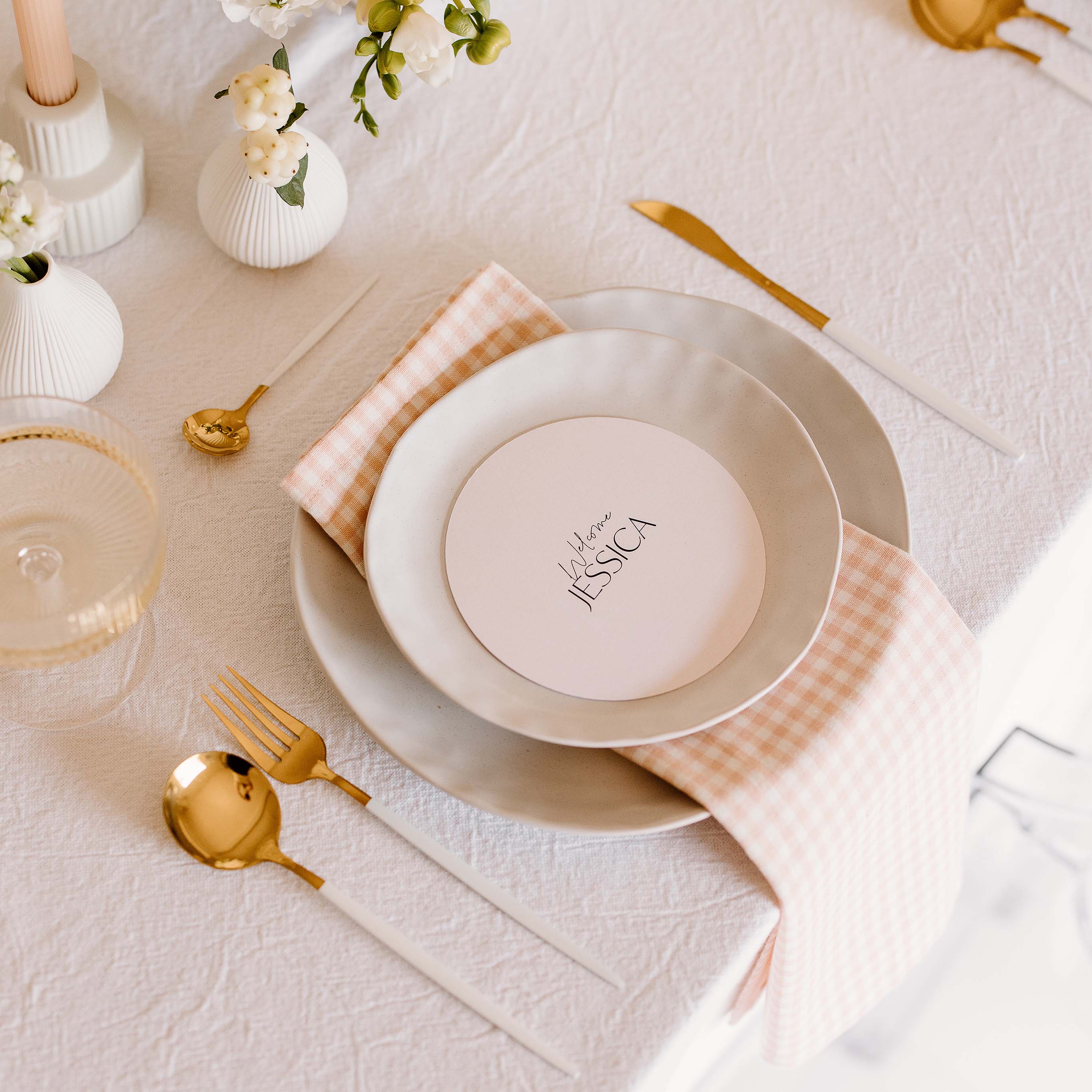 'SMITTEN' MENU & PLACE NAME SET