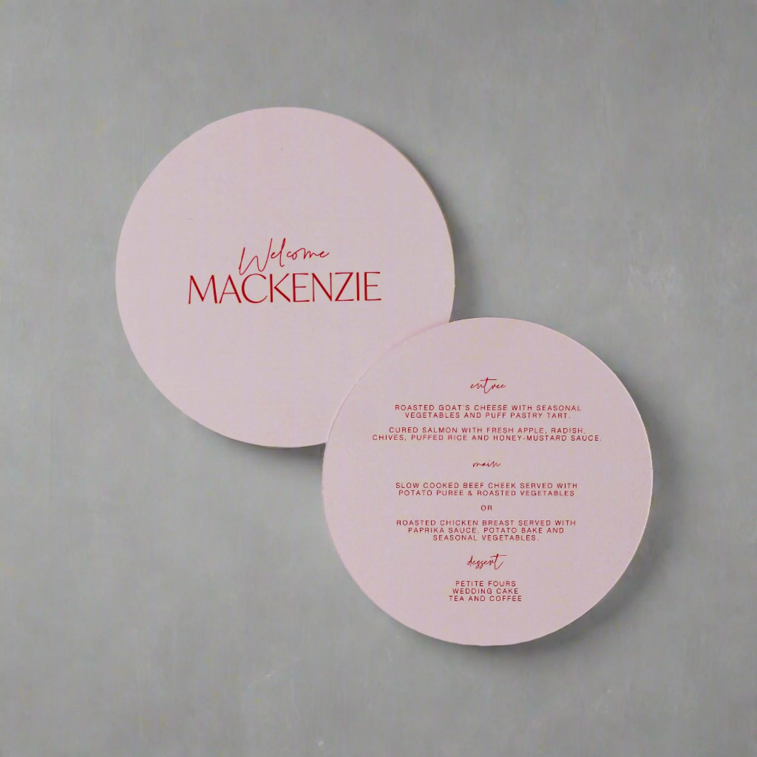 'SMITTEN' MENU & PLACE NAME SET - Image 2