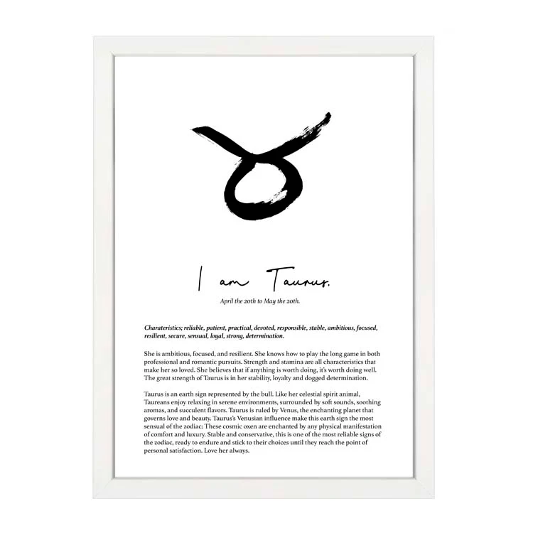 TAURUS STAR SIGN PRINT