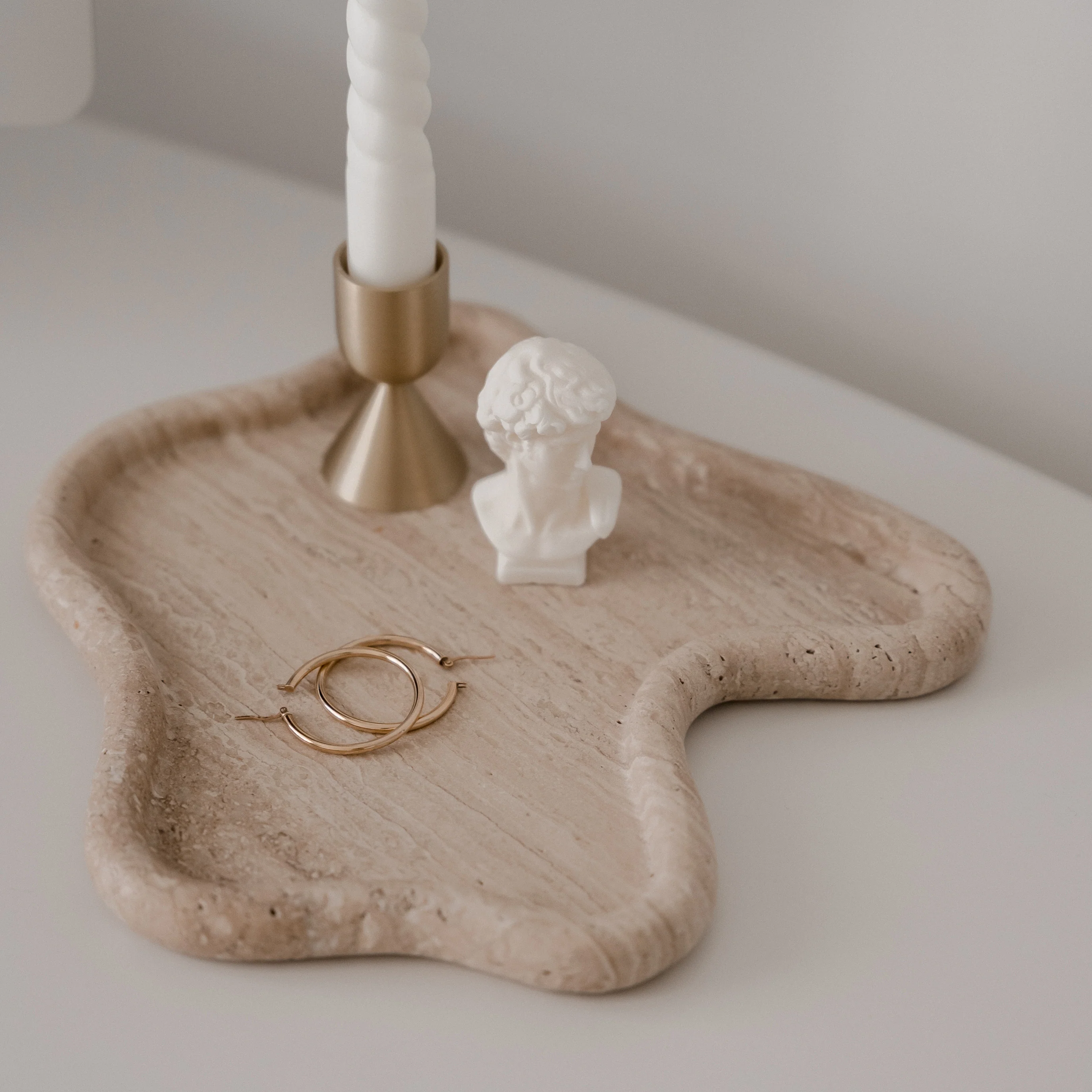 Travertine Curved Tray - Image 3