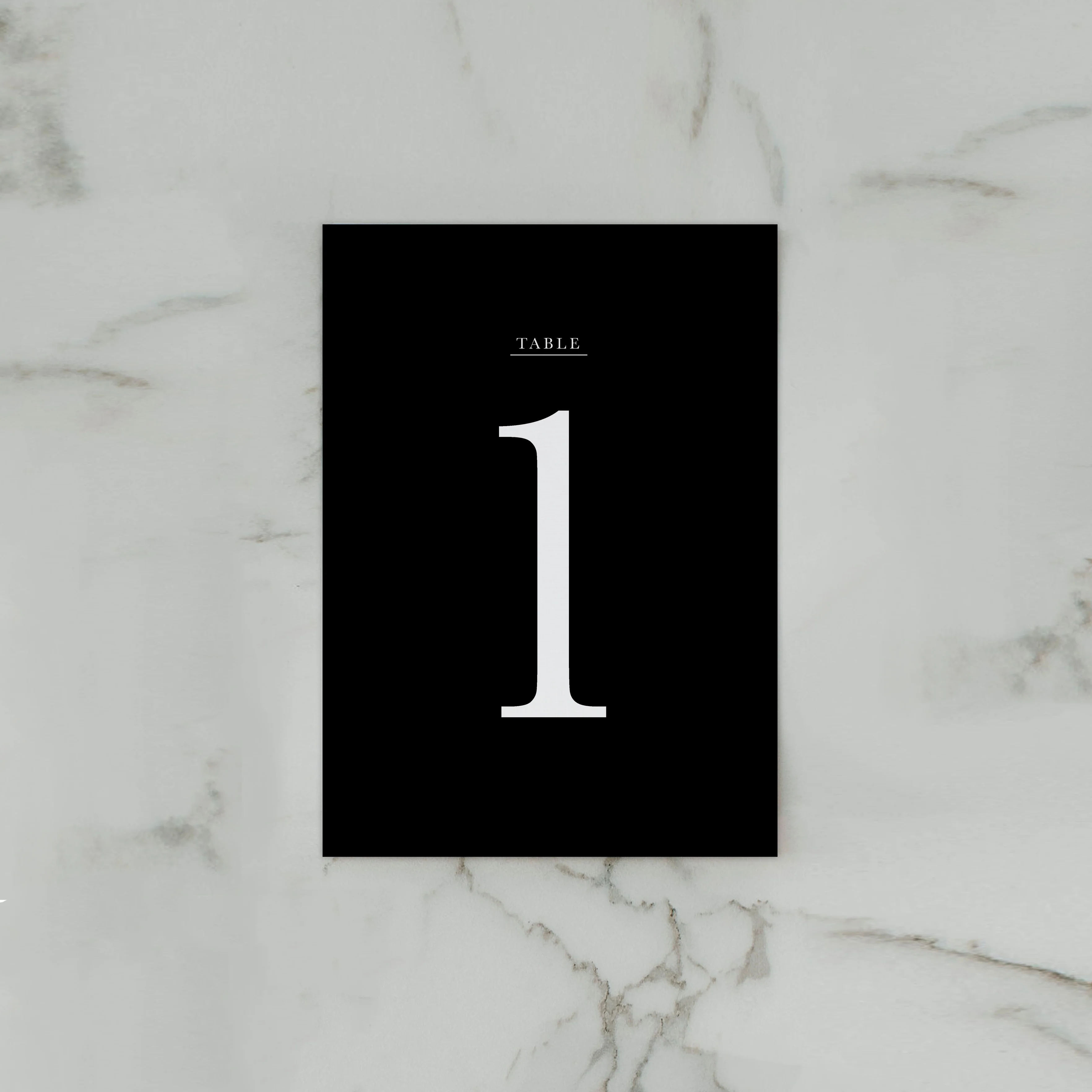 WATERCOLOUR TABLE NUMBER BLACK - Image 2