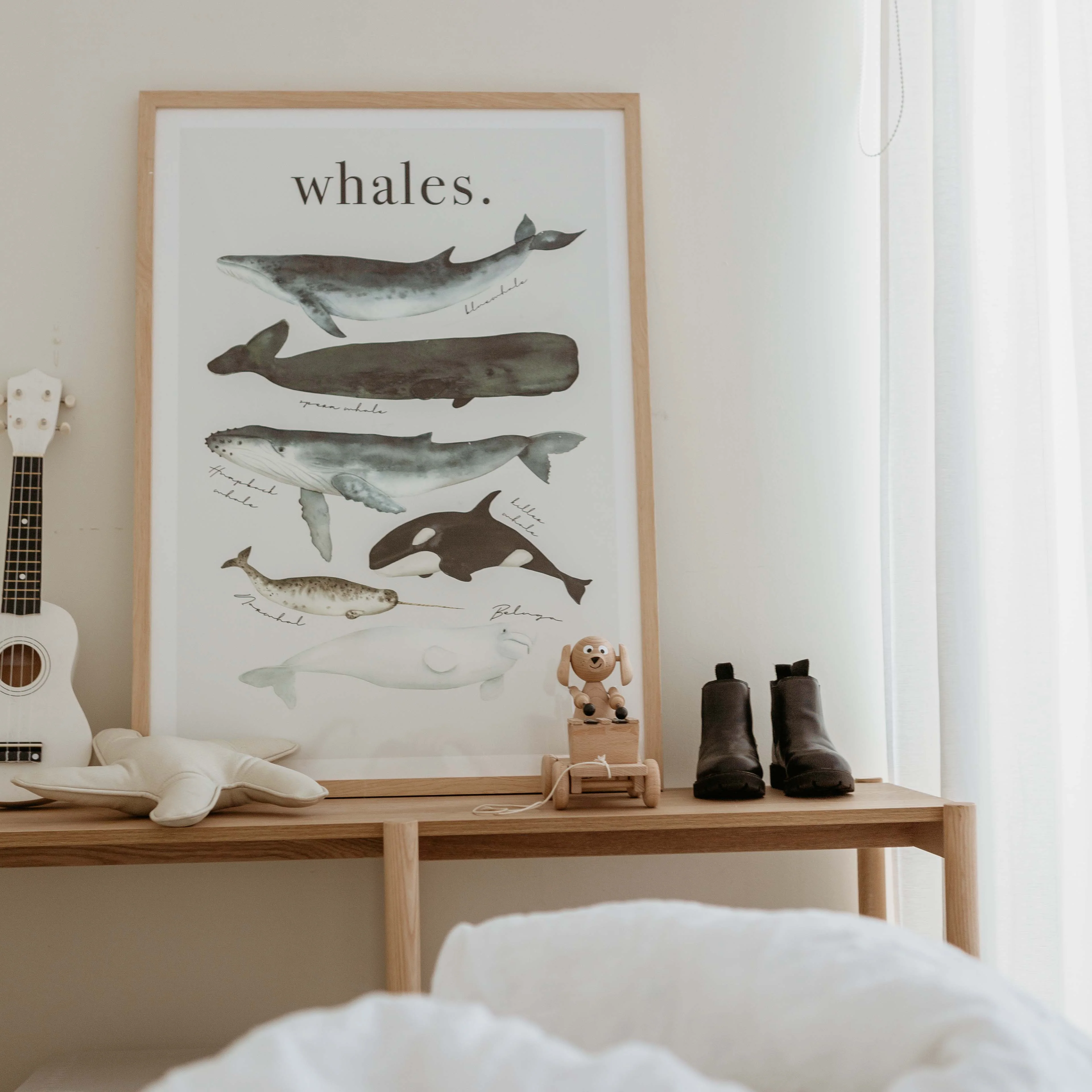 WATERCOLOUR WHALES PRINT - Image 3