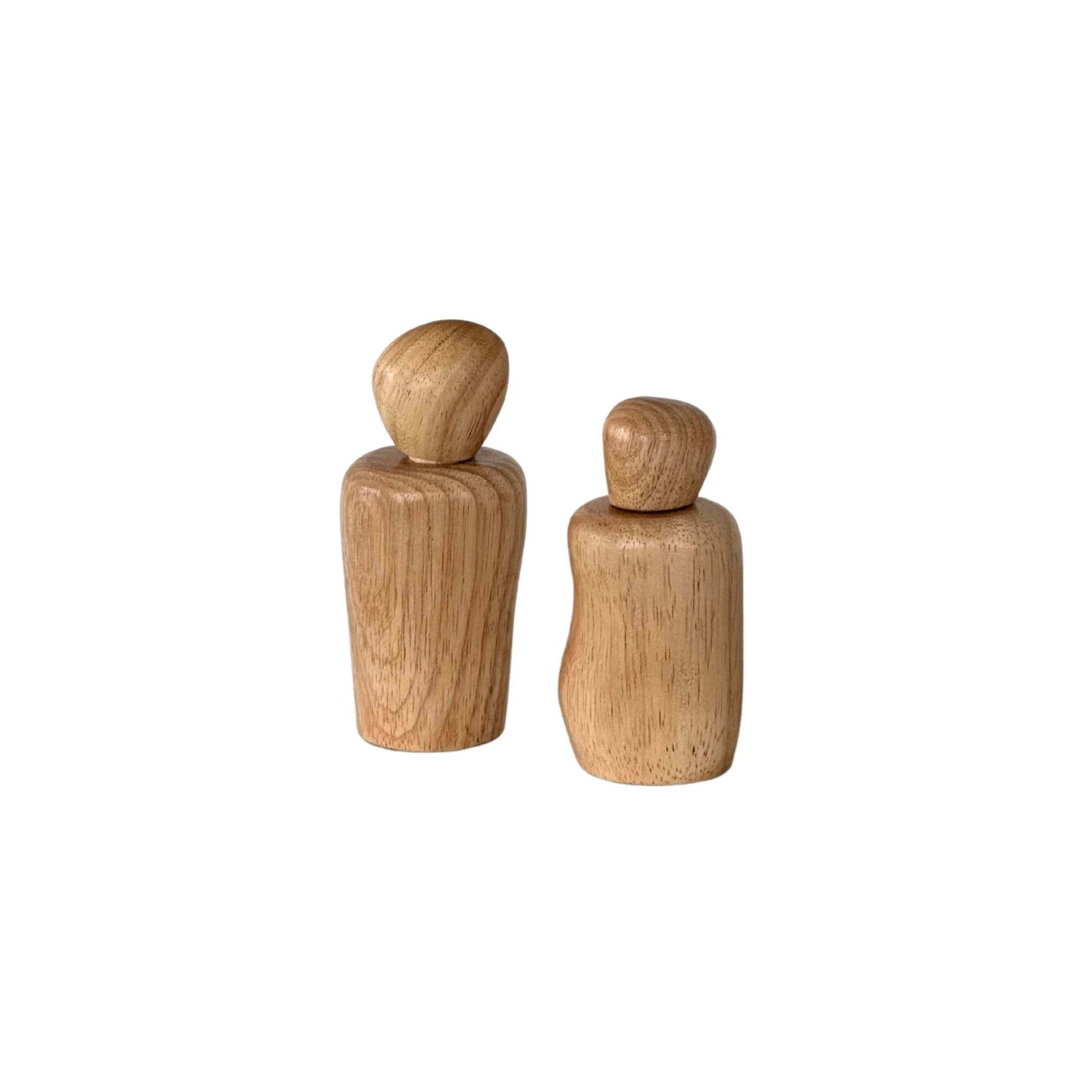 Wavy salt and pepper shakers Natural