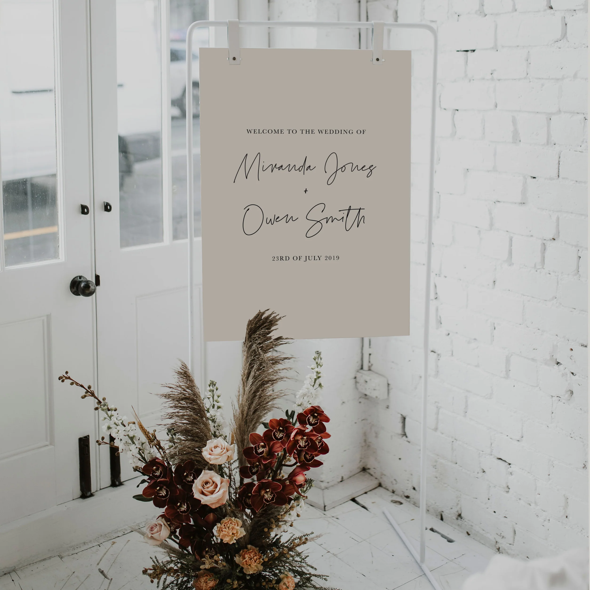 WHITE SIGNAGE STAND - HIRE - Image 11
