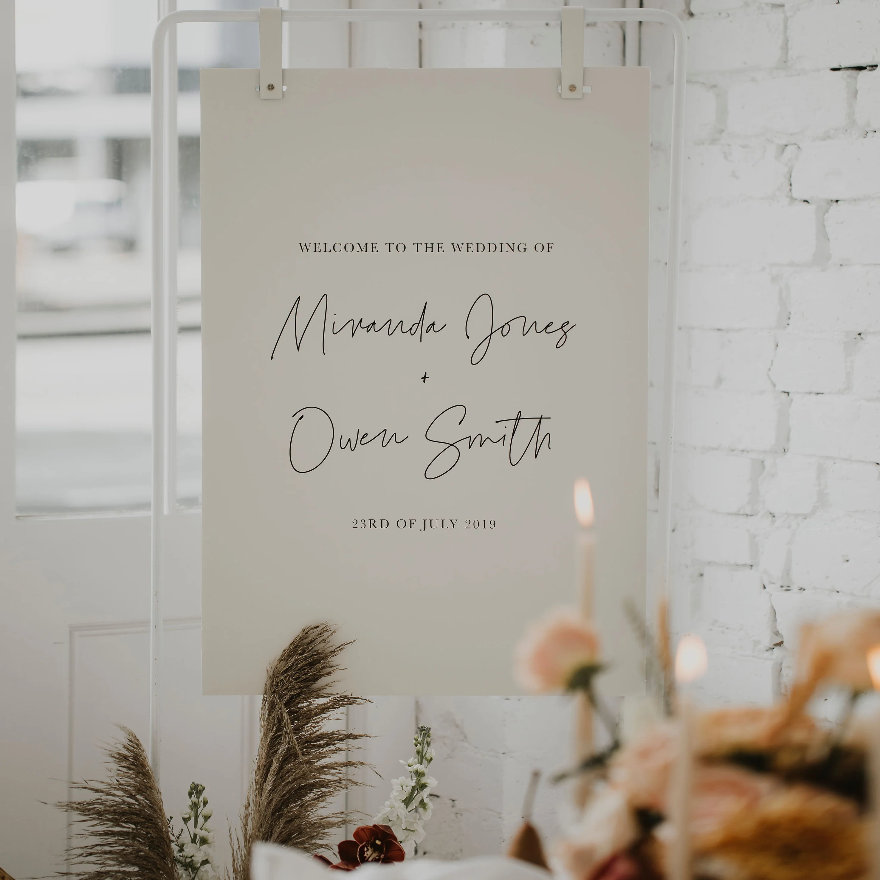 WHITE SIGNAGE STAND - HIRE - Image 6